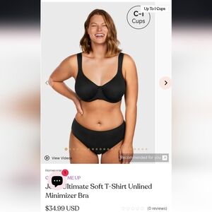 NWT Black Joan HSIA Bra